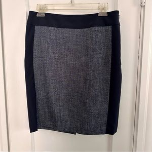 Blue pencil skirt